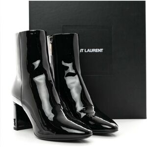 YSL Patent Leather Ankle Boots